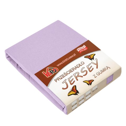 Prześcieradło jersey z gumką 120x200 wrzosowe 036 grube 150g/m2 KARO Prześcieradło jersey z gumką 120x200 wrzosowe 036 grube 150g/m2 KARO