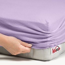 Prześcieradło jersey z gumką 120x200 wrzosowe 036 grube 150g/m2 KARO