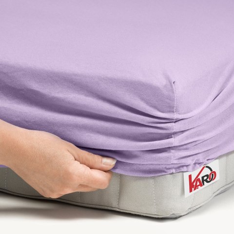 Prześcieradło jersey z gumką 120x200 wrzosowe 036 grube 150g/m2 KARO Prześcieradło jersey z gumką 120x200 wrzosowe 036 grube 150g/m2 KARO
