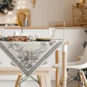 Obrus 100x100 gobelinowy popielaty srebrny świąteczny Eurofirany Obrus 100x100 gobelinowy popielaty srebrny świąteczny Eurofirany