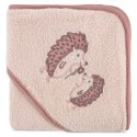 Okrycie kąpielowe 100x100 Baby 68 różowy jeże ręcznik z kapturkiem 350 g/m2 Eurofirany Okrycie kąpielowe 100x100 Baby 68 różowy jeże ręcznik z kapturkiem 350 g/m2 Eurofirany