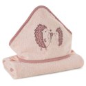 Okrycie kąpielowe 100x100 Baby 68 różowy jeże ręcznik z kapturkiem 350 g/m2 Eurofirany Okrycie kąpielowe 100x100 Baby 68 różowy jeże ręcznik z kapturkiem 350 g/m2 Eurofirany