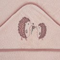 Okrycie kąpielowe 100x100 Baby 68 różowy jeże ręcznik z kapturkiem 350 g/m2 Eurofirany Okrycie kąpielowe 100x100 Baby 68 różowy jeże ręcznik z kapturkiem 350 g/m2 Eurofirany