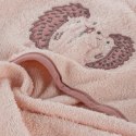 Okrycie kąpielowe 100x100 Baby 68 różowy jeże ręcznik z kapturkiem 350 g/m2 Eurofirany Okrycie kąpielowe 100x100 Baby 68 różowy jeże ręcznik z kapturkiem 350 g/m2 Eurofirany