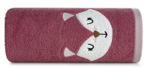 Okrycie kąpielowe 100x100 Baby 70 różowy lisek ręcznik z kapturkiem 350 g/m2 Eurofirany Okrycie kąpielowe 100x100 Baby 70 różowy lisek ręcznik z kapturkiem 350 g/m2 Eurofirany