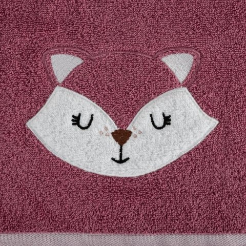 Okrycie kąpielowe 100x100 Baby 70 różowy lisek ręcznik z kapturkiem 350 g/m2 Eurofirany Okrycie kąpielowe 100x100 Baby 70 różowy lisek ręcznik z kapturkiem 350 g/m2 Eurofirany