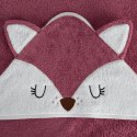 Okrycie kąpielowe 100x100 Baby 70 różowy lisek ręcznik z kapturkiem 350 g/m2 Eurofirany Okrycie kąpielowe 100x100 Baby 70 różowy lisek ręcznik z kapturkiem 350 g/m2 Eurofirany
