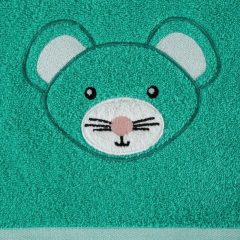 Okrycie kąpielowe 100x100 Baby 71 miętowy myszka ręcznik z kapturkiem 350 g/m2 Eurofirany Okrycie kąpielowe 100x100 Baby 71 miętowy myszka ręcznik z kapturkiem 350 g/m2 Eurofirany