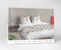 Pościel bawełniana 140x200 biała beżowa ciemna kwiatki 5252 B Bawełna 48 Pościel bawełniana 140x200 biała beżowa ciemna kwiatki 5252 B Bawełna 48