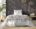 Pościel bawełniana 140x200 biała beżowa ciemna kwiatki 5252 B Bawełna 48 Pościel bawełniana 140x200 biała beżowa ciemna kwiatki 5252 B Bawełna 48