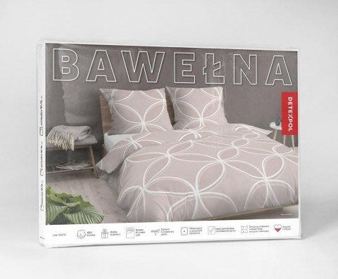 Pościel bawełniana 140x200 różowa biała geometria 5247 B Bawełna 48 Pościel bawełniana 140x200 różowa biała geometria 5247 B Bawełna 48