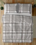 Pościel bawełniana 160x200 beżowa biała kratka 5246 B Bawełna 48 Pościel bawełniana 160x200 beżowa biała kratka 5246 B Bawełna 48