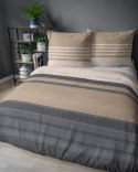 Pościel bawełniana 220x200 beżowa kremowa grafitowa pasy 5245 A Bawełna 48 Pościel bawełniana 220x200 beżowa kremowa grafitowa pasy 5245 A Bawełna 48