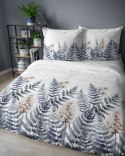 Pościel bawełniana 220x200 biała niebieska paprocie kwiaty 5248 B Bawełna 48 Pościel bawełniana 220x200 biała niebieska paprocie kwiaty 5248 B Bawełna 48