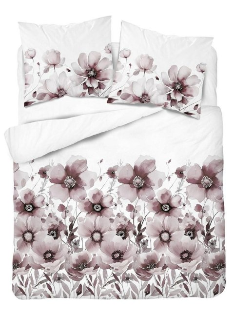 Pościel bawełniana 220x200 biała różowa kwiaty 5249 B Bawełna 48 Pościel bawełniana 220x200 biała różowa kwiaty 5249 B Bawełna 48