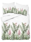 Pościel bawełniana 220x200 biała zielona paprocie kwiaty 5248 A Bawełna 48 Pościel bawełniana 220x200 biała zielona paprocie kwiaty 5248 A Bawełna 48