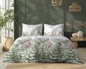 Pościel bawełniana 220x200 biała zielona paprocie kwiaty 5248 A Bawełna 48 Pościel bawełniana 220x200 biała zielona paprocie kwiaty 5248 A Bawełna 48