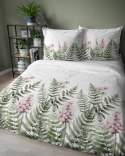 Pościel bawełniana 220x200 biała zielona paprocie kwiaty 5248 A Bawełna 48 Pościel bawełniana 220x200 biała zielona paprocie kwiaty 5248 A Bawełna 48