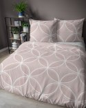 Pościel bawełniana 220x200 różowa biała geometria 5247 B Bawełna 48 Pościel bawełniana 220x200 różowa biała geometria 5247 B Bawełna 48