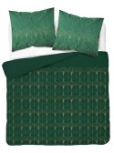 Pościel bawełniana 220x200 zielona butelkowa złota geometria 5244 B Bawełna 48 Pościel bawełniana 220x200 zielona butelkowa złota geometria 5244 B Bawełna 48