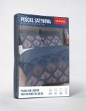 Pościel z mikrosatyny 220x200 granatowa beżowa ciemna liście 5471 A Micro 57 Pościel z mikrosatyny 220x200 granatowa beżowa ciemna liście 5471 A Micro 57