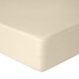 Prześcieradło jersey 150/160x190/200 kremowe 02 z gumką na wysoki materac 30 cm Jersey