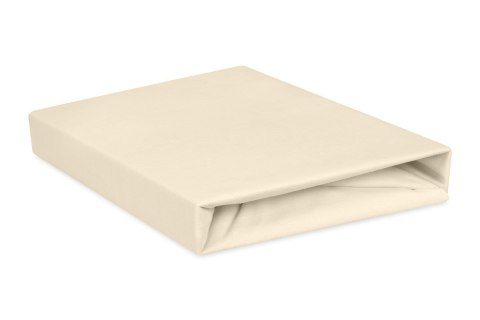 Prześcieradło jersey 150/160x190/200 kremowe 02 z gumką na wysoki materac 30 cm Jersey Prześcieradło jersey 150/160x190/200 kremowe 02 z gumką na wysoki materac 30 cm Jersey