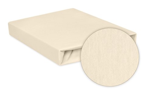 Prześcieradło jersey 150/160x190/200 kremowe 02 z gumką na wysoki materac 30 cm Jersey Prześcieradło jersey 150/160x190/200 kremowe 02 z gumką na wysoki materac 30 cm Jersey