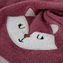 Rękawica kąpielowa bawełniana dziecięca frotte - różowa z liskiem - Eurofirany Rękawica kąpielowa bawełniana dziecięca frotte - różowa z liskiem - Eurofirany