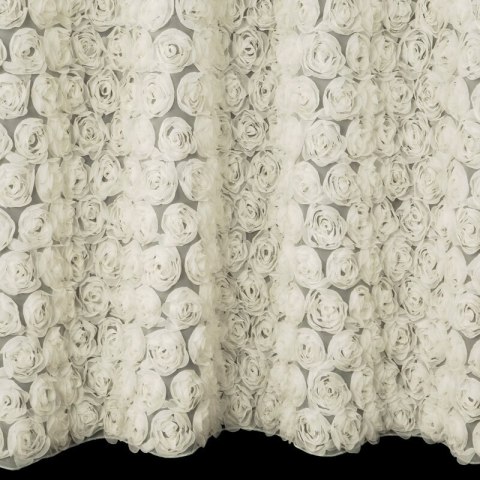 Zasłona 140x250 Roses 2 kremowa z aplikacją w kształcie róż gotowa na przelotkach Eurofirany Zasłona 140x250 Roses 2 kremowa z aplikacją w kształcie róż gotowa na przelotkach Eurofirany