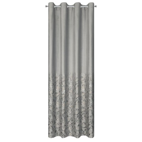 Zasłona 140x250 Tori srebrna złota gałązki gotowa na przelotkach Eurofirany Zasłona 140x250 Tori srebrna złota gałązki gotowa na przelotkach Eurofirany