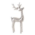 Figurka świąteczna Jeleń 16x6x39 srebrna Eurofirany Figurka świąteczna Jeleń 16x6x39 srebrna Eurofirany