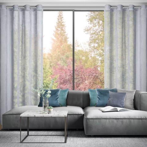 Firana gotowa 140x250 Neli srebrna Eurofirany Firana gotowa 140x250 Neli srebrna Eurofirany