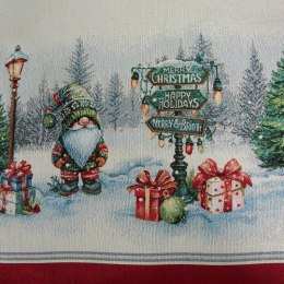 Obrus bieżnik 45x140 naturalny kolorowy świąteczny Eurofirany