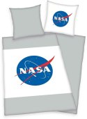 Pościel bawełniana 140x200 Nasa biała niebieska czerwona Pościel bawełniana 140x200 Nasa biała niebieska czerwona