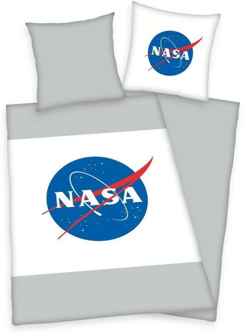 Pościel bawełniana 140x200 Nasa biała niebieska czerwona Pościel bawełniana 140x200 Nasa biała niebieska czerwona