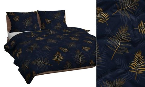 Pościel bawełniana 140x200 granatowa złota ciemna paprocie 4736 C bawełna Max Pościel bawełniana 140x200 granatowa złota ciemna paprocie 4736 C bawełna Max