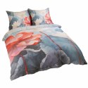 Pościel satynowa 140x200 Kwiaty niebieska czerwona 12406 SATYNLOVE PREMIUM Pościel satynowa 140x200 Kwiaty niebieska czerwona 12406 SATYNLOVE PREMIUM