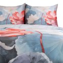 Pościel satynowa 140x200 Kwiaty niebieska czerwona 12406 SATYNLOVE PREMIUM Pościel satynowa 140x200 Kwiaty niebieska czerwona 12406 SATYNLOVE PREMIUM