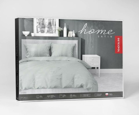 Pościel satynowa 160x200 4826 B seledynowa ciemna liście Home Satin 59 Pościel satynowa 160x200 4826 B seledynowa ciemna liście Home Satin 59