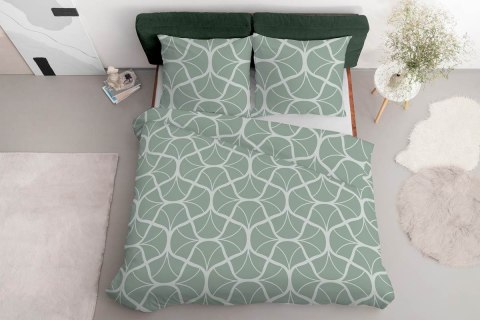 Pościel satynowa 160x200 5232 A seledynowa ciemna kremowa geometria Home Satin 59 Pościel satynowa 160x200 5232 A seledynowa ciemna kremowa geometria Home Satin 59
