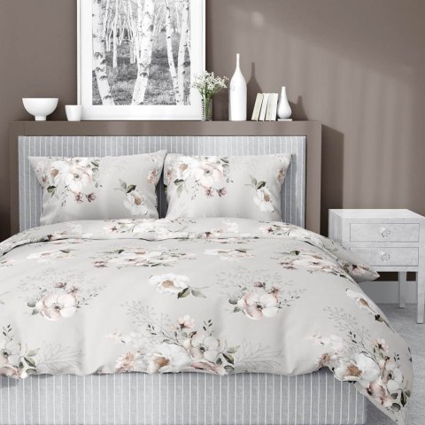 Pościel satynowa 160x200 5233 B beżowa cappuccino biała pudrowa kwiaty Home Satin 59 Pościel satynowa 160x200 5233 B beżowa cappuccino biała pudrowa kwiaty Home Satin 59