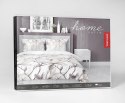 Pościel satynowa 160x200 5235 B różowa pudrowa biała kwiaty Home Satin 59