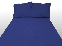 Pościel z kory 140x200 chabrowa jednobarwna bawełna 100%