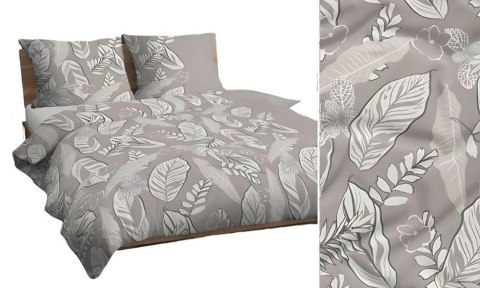 Poszewka bawełniana 40x40 beżowa cappuccino biała liście 4834 D bawełna Max Poszewka bawełniana 40x40 beżowa cappuccino biała liście 4834 D bawełna Max