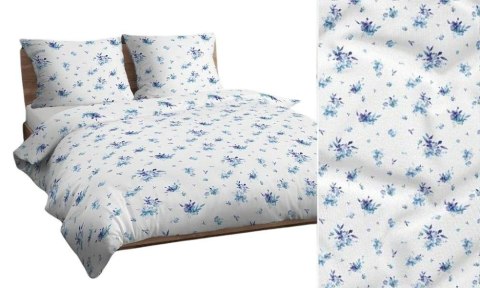 Poszewka bawełniana 50x60 biała niebieska liście 4214 A bawełna Max Poszewka bawełniana 50x60 biała niebieska liście 4214 A bawełna Max