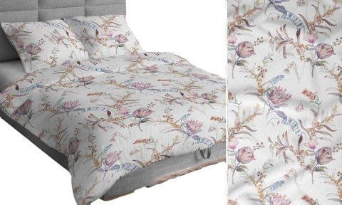 Poszewka bawełniana 50x60 biała różowa beżowa jasna kwiaty gałązki 4295 B bawełna Max Poszewka bawełniana 50x60 biała różowa beżowa jasna kwiaty gałązki 4295 B bawełna Max