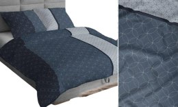 Poszewka bawełniana 50x60 grafitowa szara geometria paski 4894 B bawełna Max