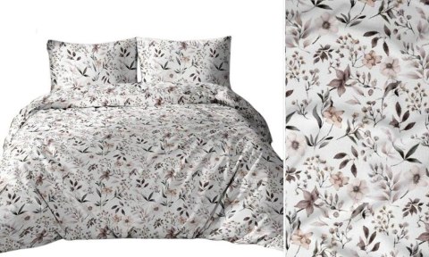 Poszewka bawełniana 70x80 biała szara pudrowa różowa ciemna kwiaty liście 5046 D bawełna Max Poszewka bawełniana 70x80 biała szara pudrowa różowa ciemna kwiaty liście 5046 D bawełna Max