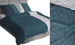 Poszewka bawełniana 70x80 turkusowa turkusowa ciemna biała geometria paski 4894 A bawełna Max